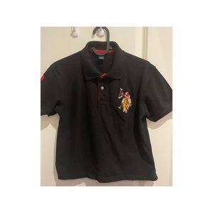 🍭3/$15 Boys Black U.S Polo Assn Polo Shirt. Short sleeved.